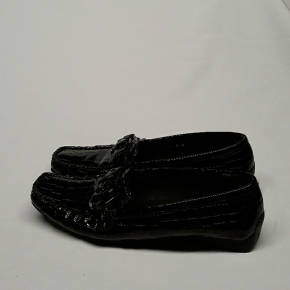 Stuart Weitzman  Patent Croc Print Driving Loafer - Picture 4 of 7